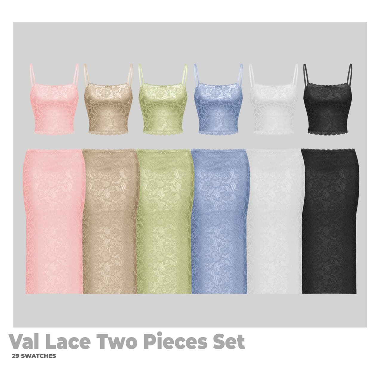 Галерея мода Комплект топ + юбка Val lace two pieces set #1